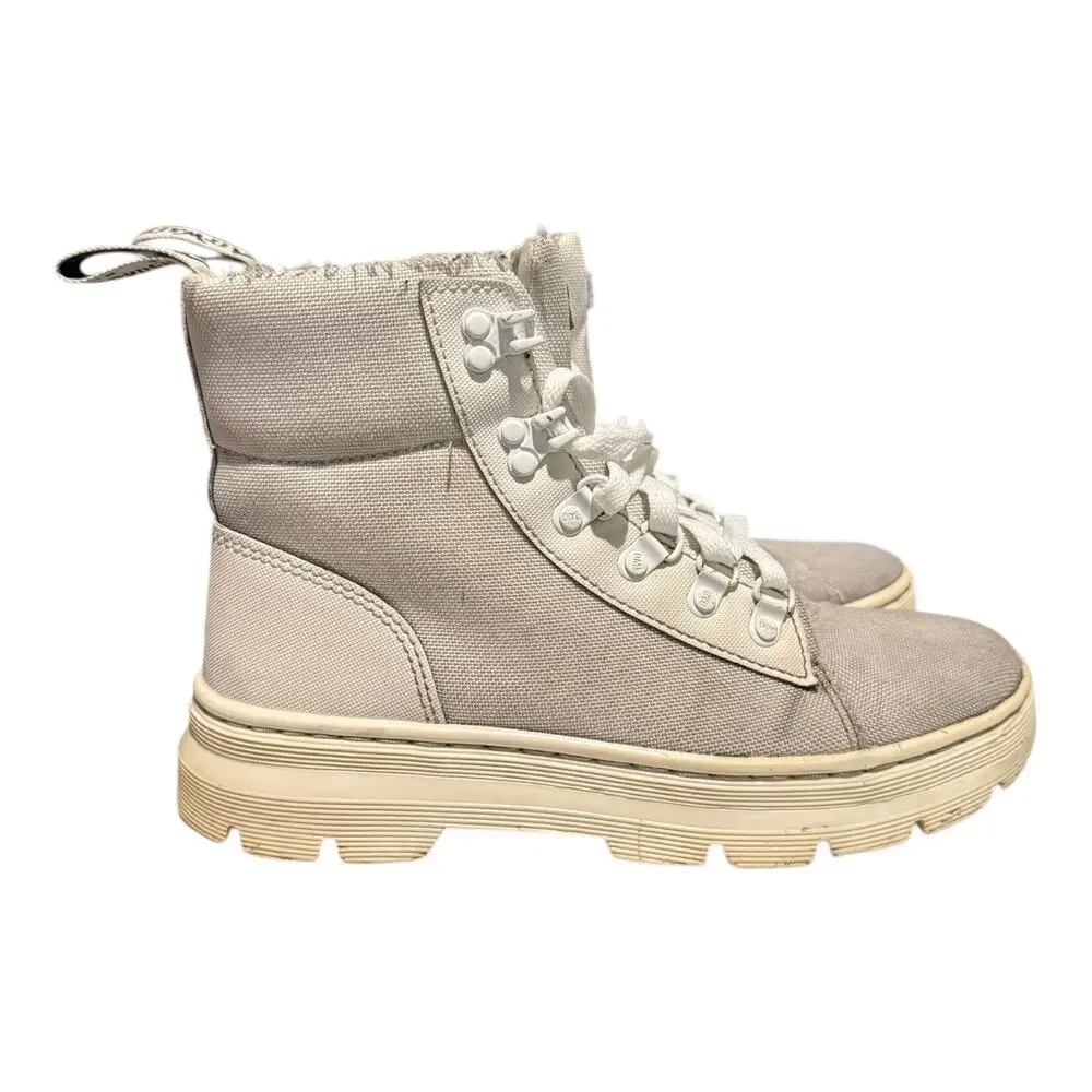 Dr. Martens Women's Combs Combat Boots White Size 8 Fair Used Condition